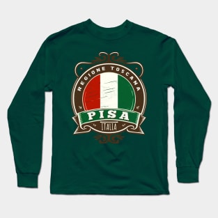 Pisa, Italia -- Retro Style Design Long Sleeve T-Shirt